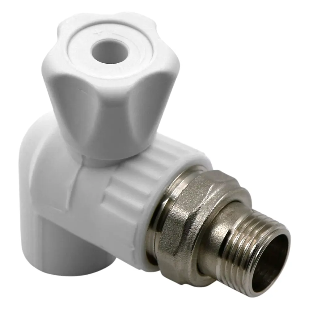 Кран для радиатора угловой Ростерм 1/2"x20 мм НР полипропилен STLM-2025336 - Вид №1