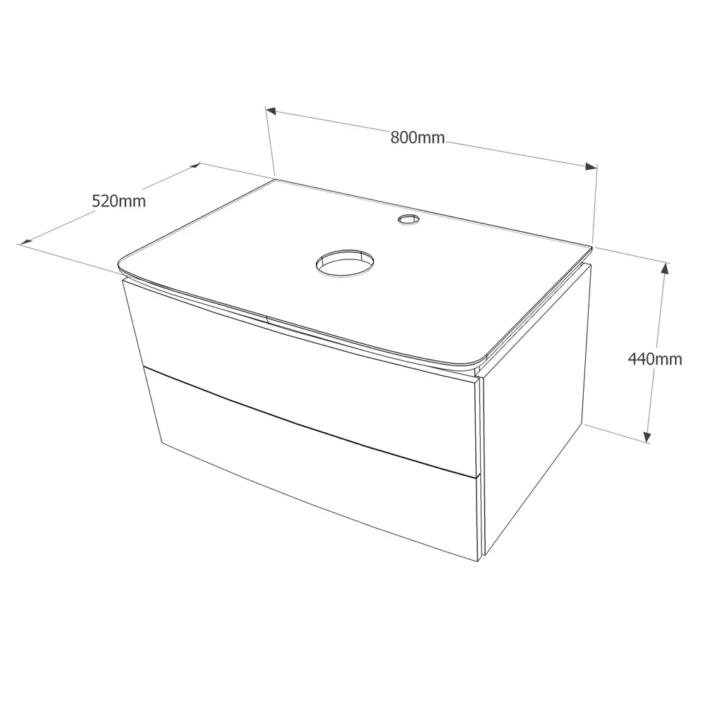 Тумба под раковину подвесная Cosmo 80 см цвет белый VIGO STLM-2127538 - Вид №7