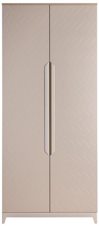 1418 Шкаф двухстворчатый Сканди Жемчужно-белый R-HOME 4009263h_Жемчуг - Вид №1