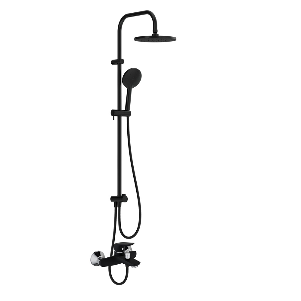 408771430 набор 2 в 1: смес. для ванны/душа душ система шт черный. Damixa Origin Bit  - Вид №4
