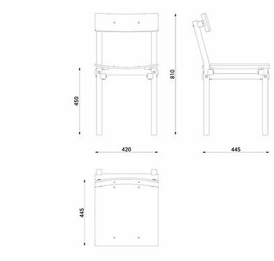 Askia Стул ясень с открытой спинкой Fair and square 1.c14.ah.ah - Вид №5
