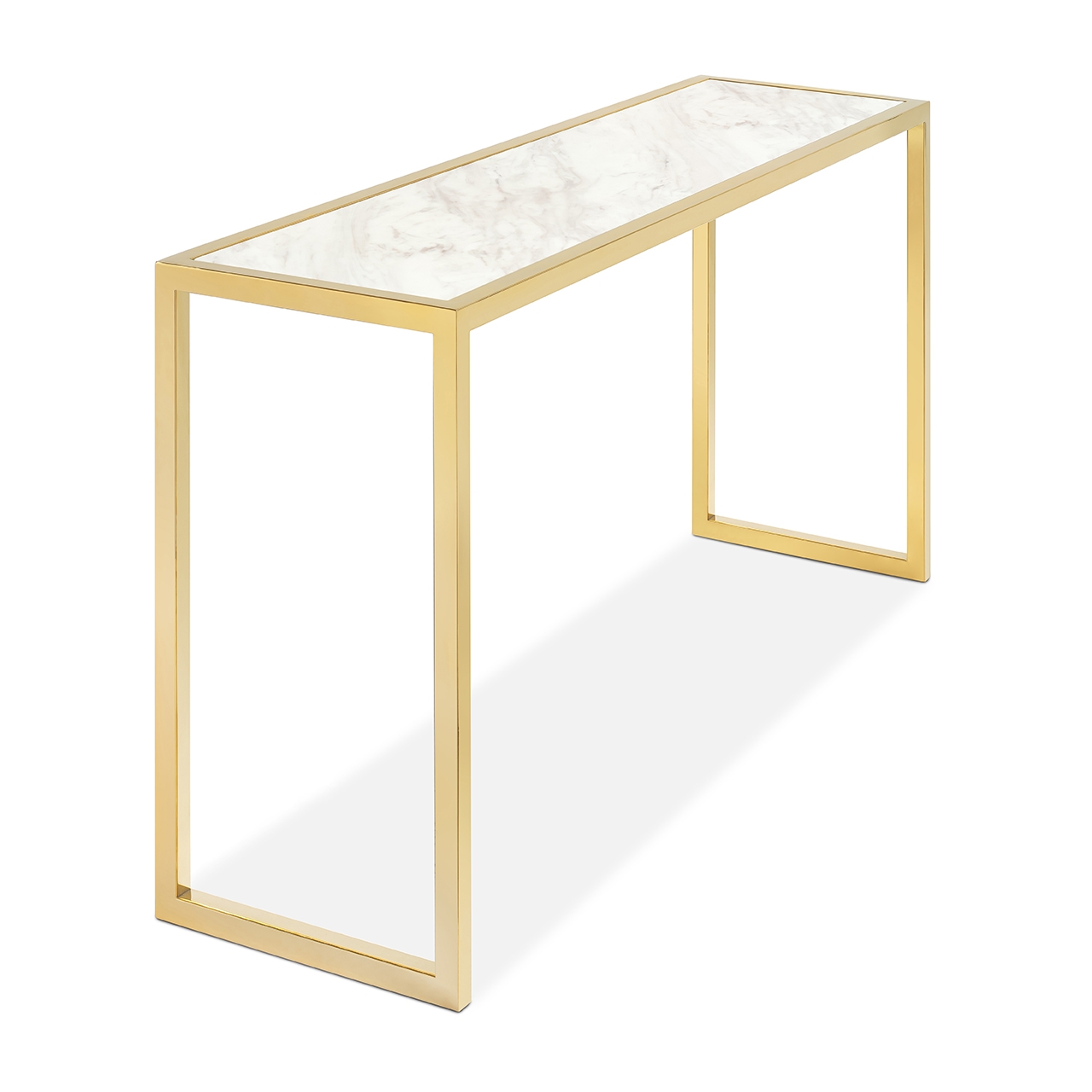 450287-18 ABHIKA КОНСОЛЬНАЯ КОРОНА ПРЯМАЯ H75 150X40 WHITE/GOLD  - Вид №2