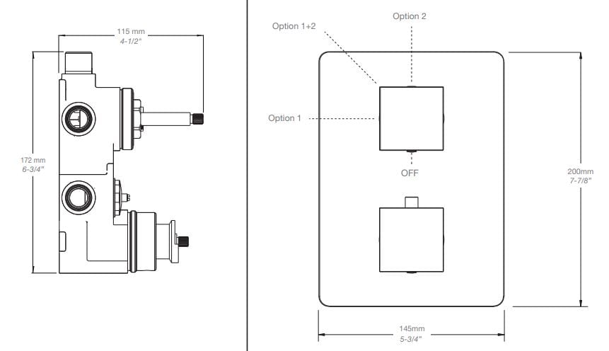Термостатический набор для душа с душем BARIL Rec B05 ARCH-00055944 - Вид №2