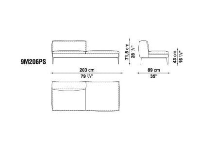 Угловой диван из ткани B&B Italia Michel ARCH-00050009 - Вид №22
