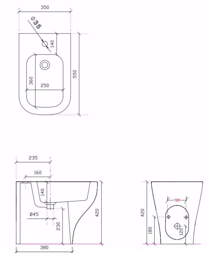 Биде напольное PLUS DESIGN Galassia sun-id-1452720 - Вид №2