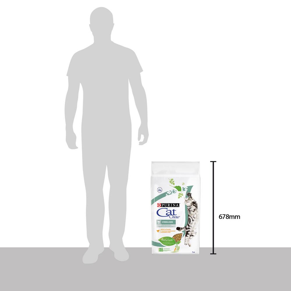 ПР0059643 Корм для кошек для стерилизованных, домашняя птица сух. 7кг Cat Chow  - Вид №1
