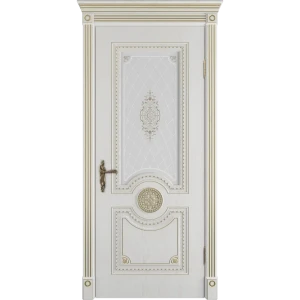 VFD Дверь Грета межкомнатная с декоративным стеклом - классика в дубе бьянко 84506528