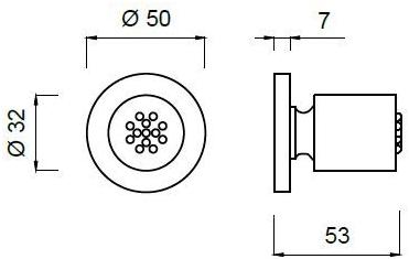 Rubinetteria Giulini Регулируемый боковой душ Surf F1626 - Вид №1