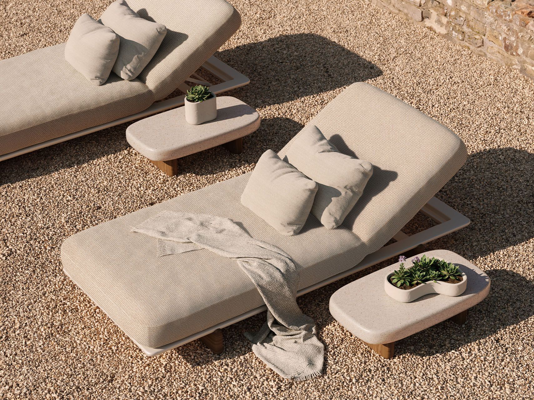 Садовая кровать с откидной спинкой из ткани Vondom Milos ARCH-00074952 - Вид №3