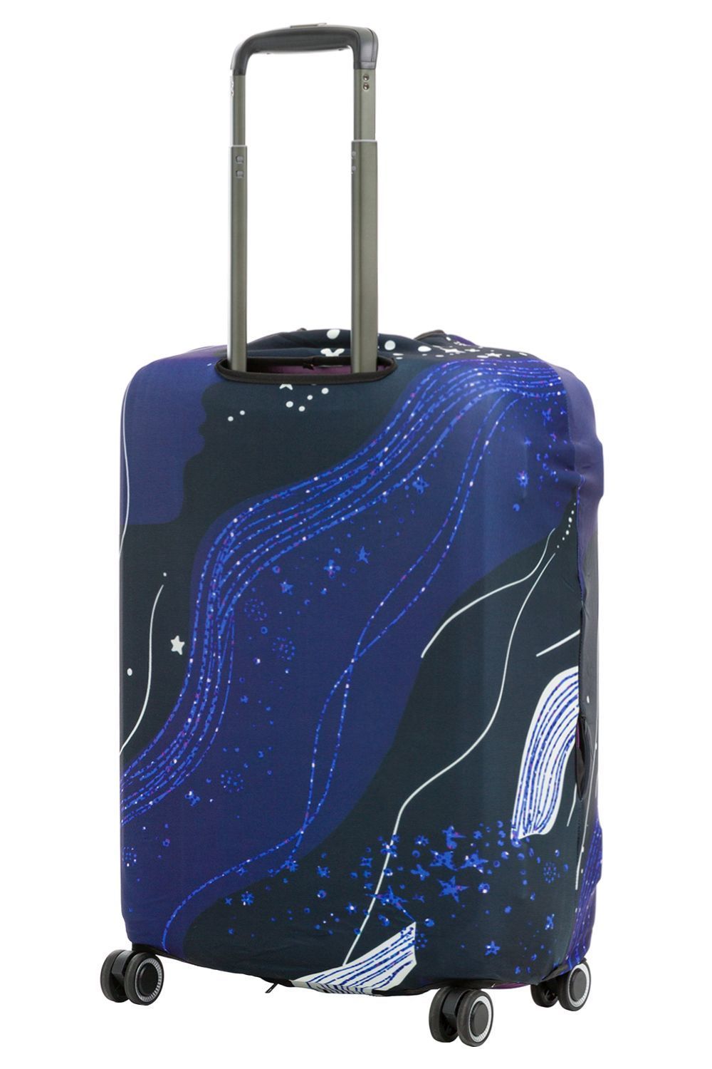 EBHP03-M Чехол для чемодана средний EBHP03 M Diagonal Purple Waves Eberhart  - Вид №1