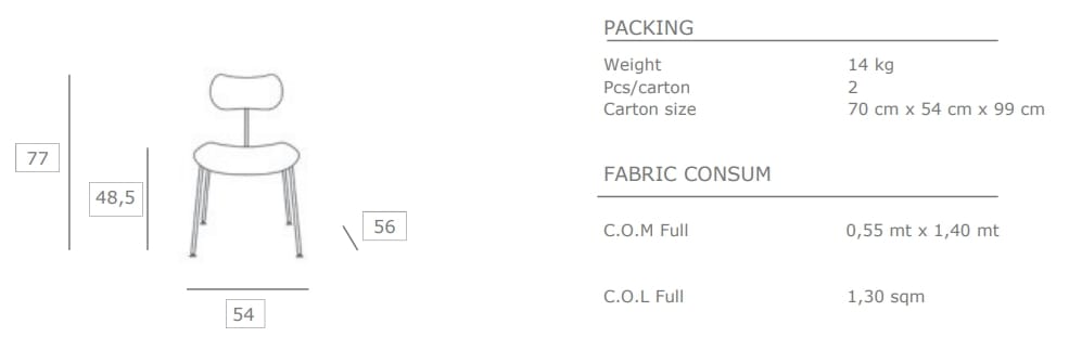 Мягкий стул из ткани JOB’S Nod ARCH-00152732 - Вид №11