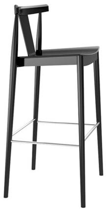 Andreu World Табурет из бука со спинкой и подставкой для ног Smile Bq0337-bq0348 - Вид №1