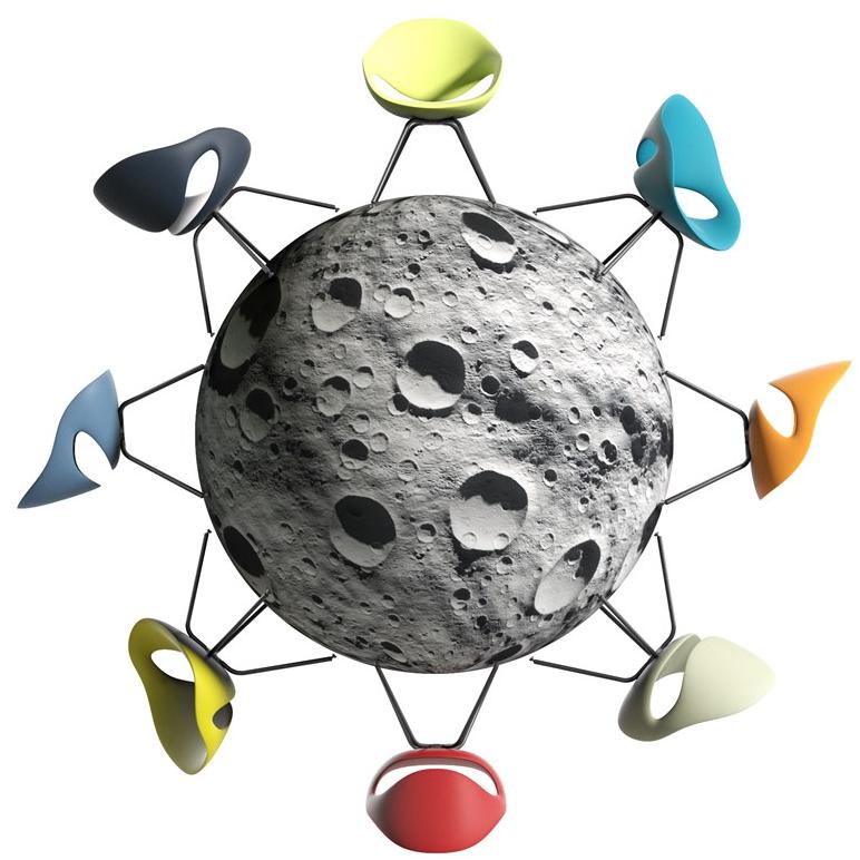 Tonon Стул из пенопласта с металлической вращающейся основой Moon 908 - Вид №16