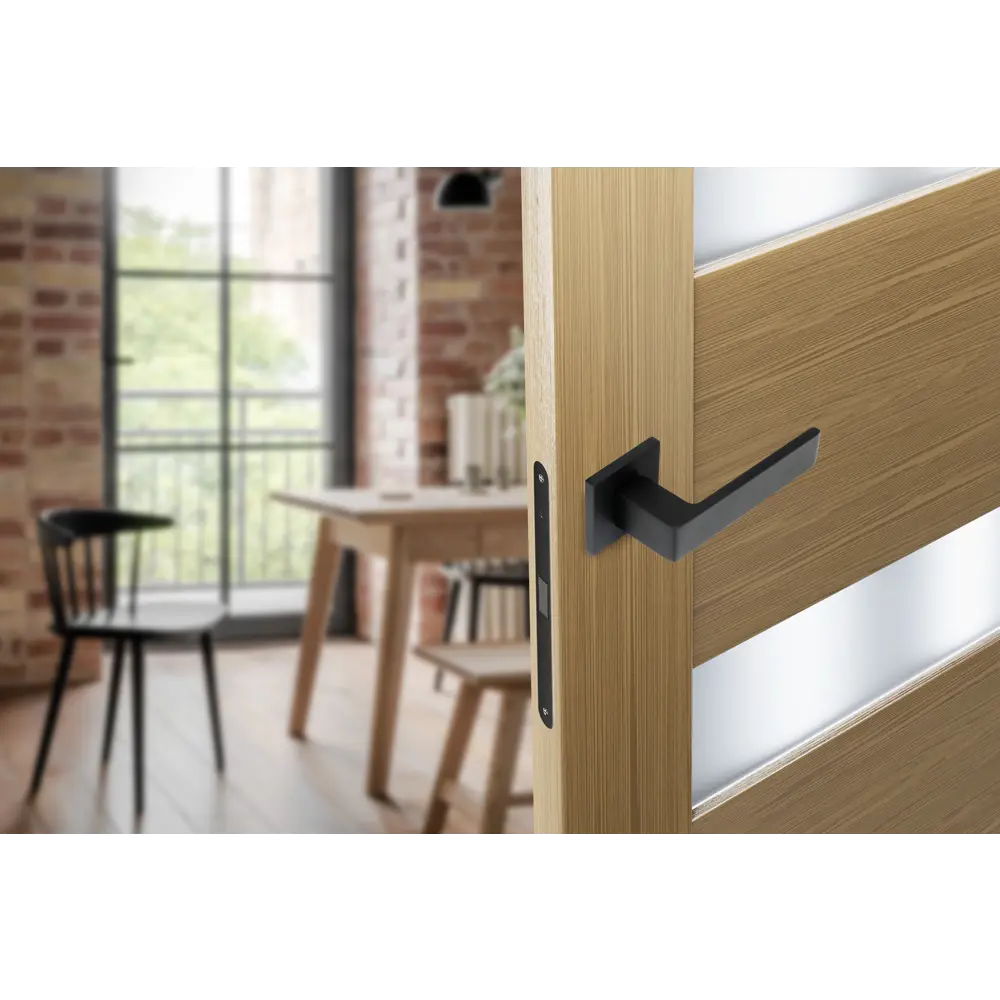 Дверные ручки Edson EDS-129B-Q2 на розетке, черные 85170364 STLM-0059382 - Вид №7