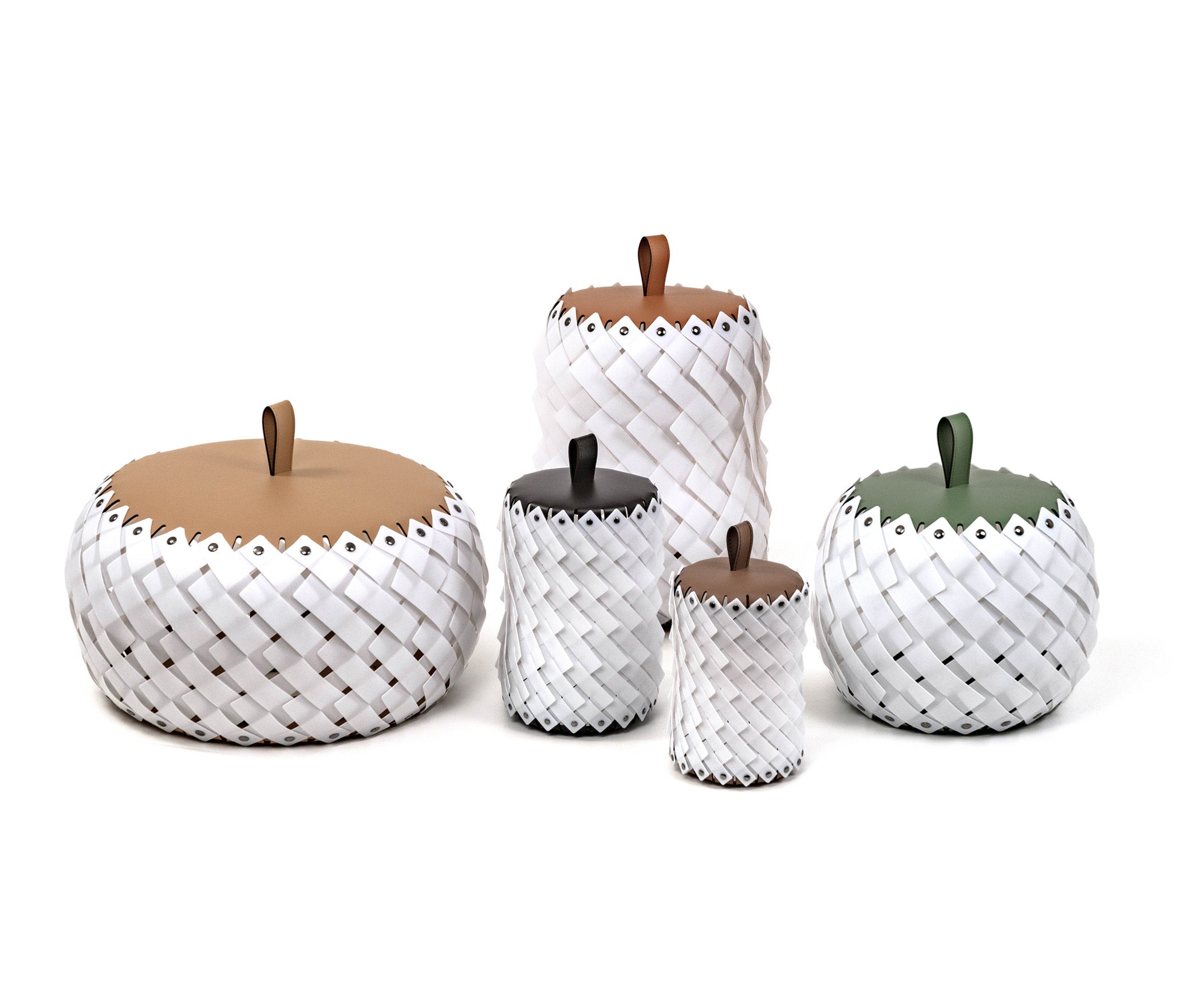 Напольный фонарь Almeria - Ø 45XH36 см / регенерированная кожа_coffee Pinetti 00.2074.082.015 - Вид №5