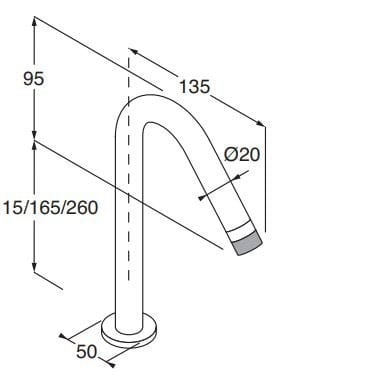 Смеситель для раковины из нержавеющей стали Boffi Minimal ARCH-00085616 - Вид №3
