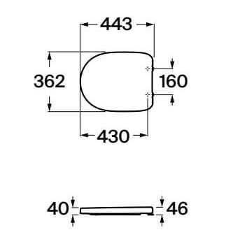 Пластиковое сиденье для унитаза Roca DEBBA ARCH-00092484 - Вид №2