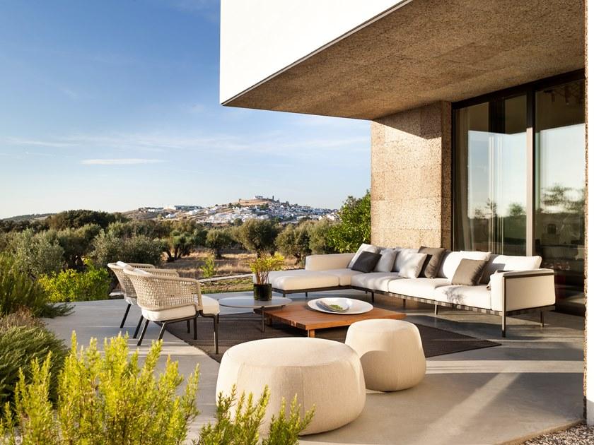 TRIBÙ Угловой диван из ткани с шезлонгом Natal alu sofa sun-id-1400871 - Вид №3