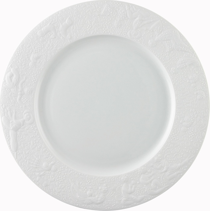 81016 Rosenthal Блюдо круглое Rosenthal Волшебная флейта 32см, фарфор, белое Фарфор 