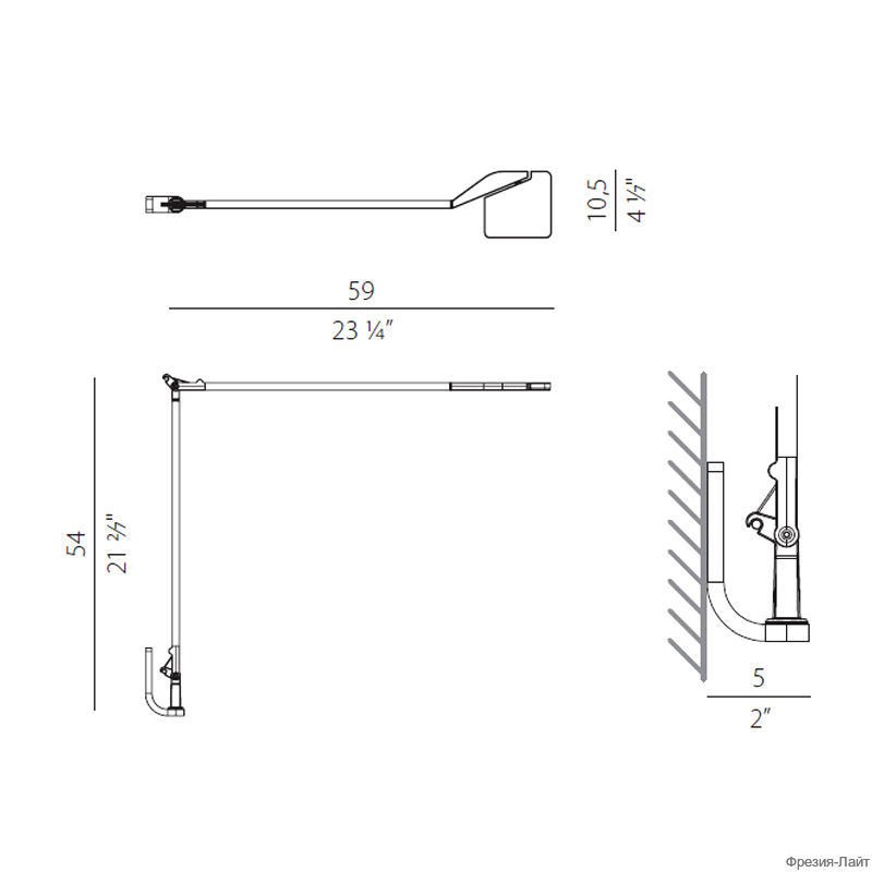 Panzeri C7701 A white Jackie настенный светильник белый 106710 - Вид №2