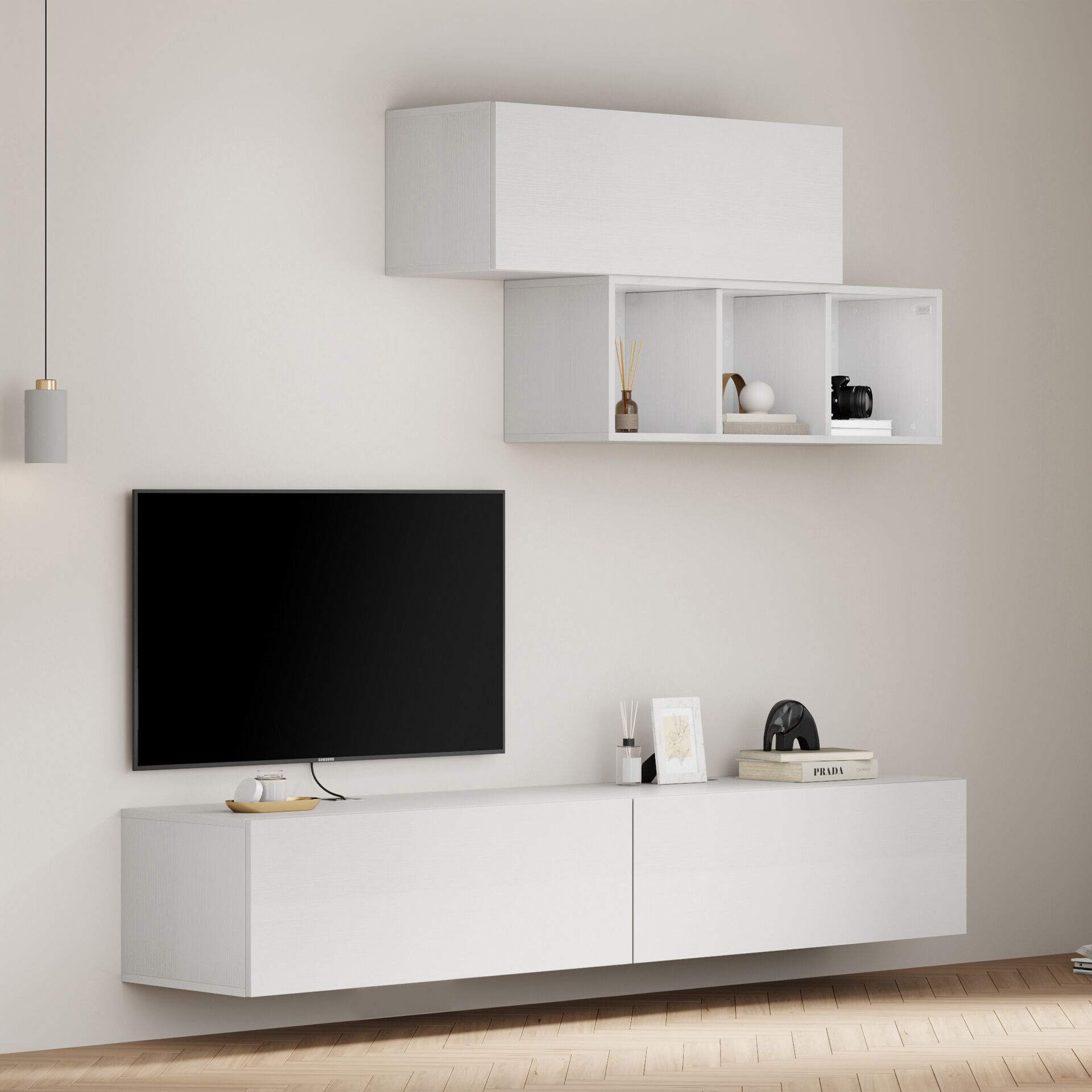 Модульная оборудованная стена установленная стеной в меламинированном Mobili Fiver Easy ARCH-00044646 - Вид №39