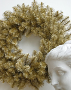 1209 331 a3 Венок из искусственной ели, Ø 80 см, золото H-andreas