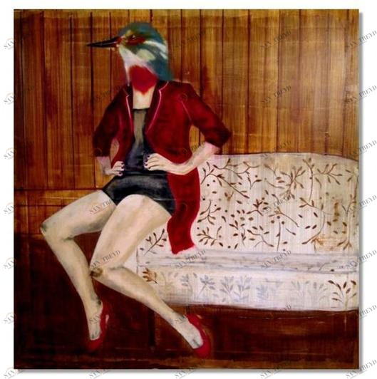 ICI ET LÀ Смешанная техника на холсте K. fabrizzi Kf17