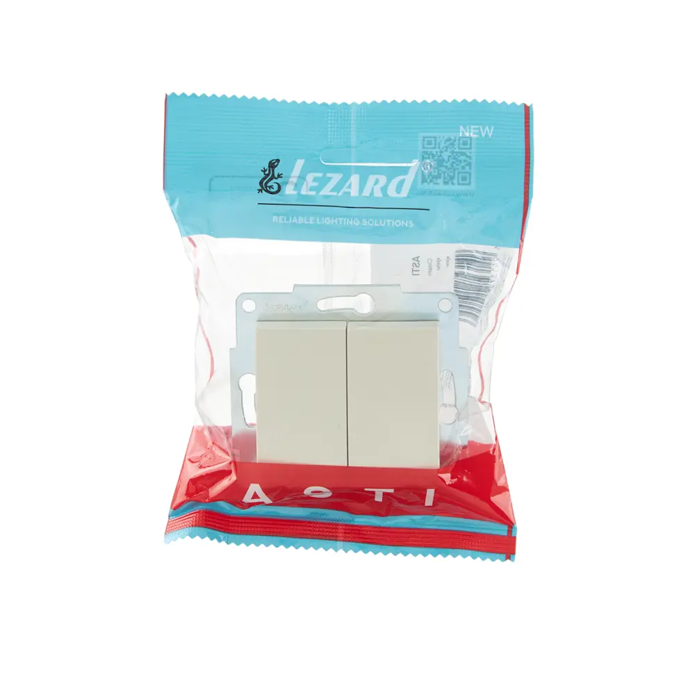 Выключатель встраиваемый Lezard Asti 2 клавиши цвет кремовый STLM-2070338 - Вид №3
