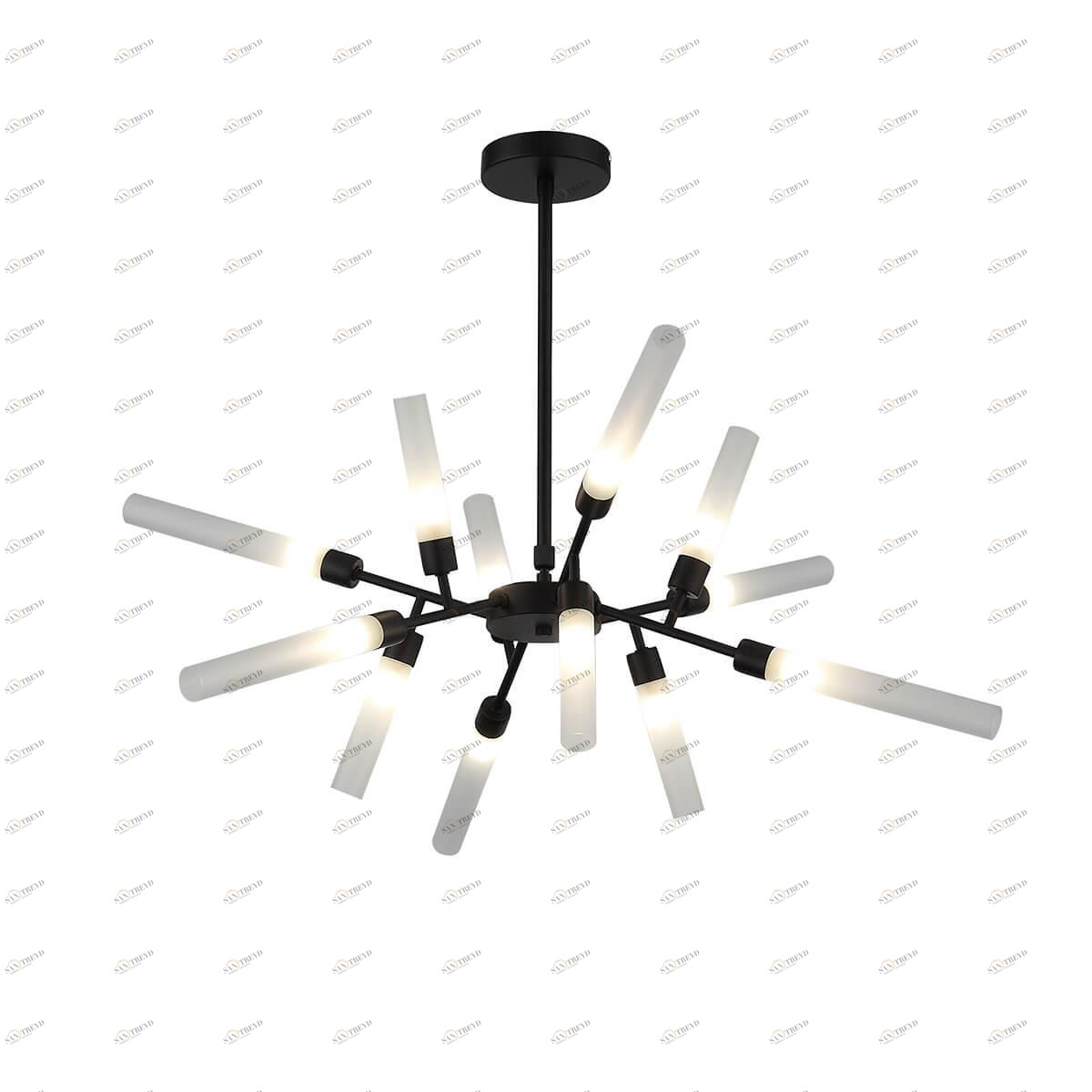 Люстра светодиодная подвесная черная с белым ST Luce Splio SL1620.402.12 ST LUCE ДИЗАЙНЕРСКИЕ, SPLIO 00-3834579 Белый;черный 