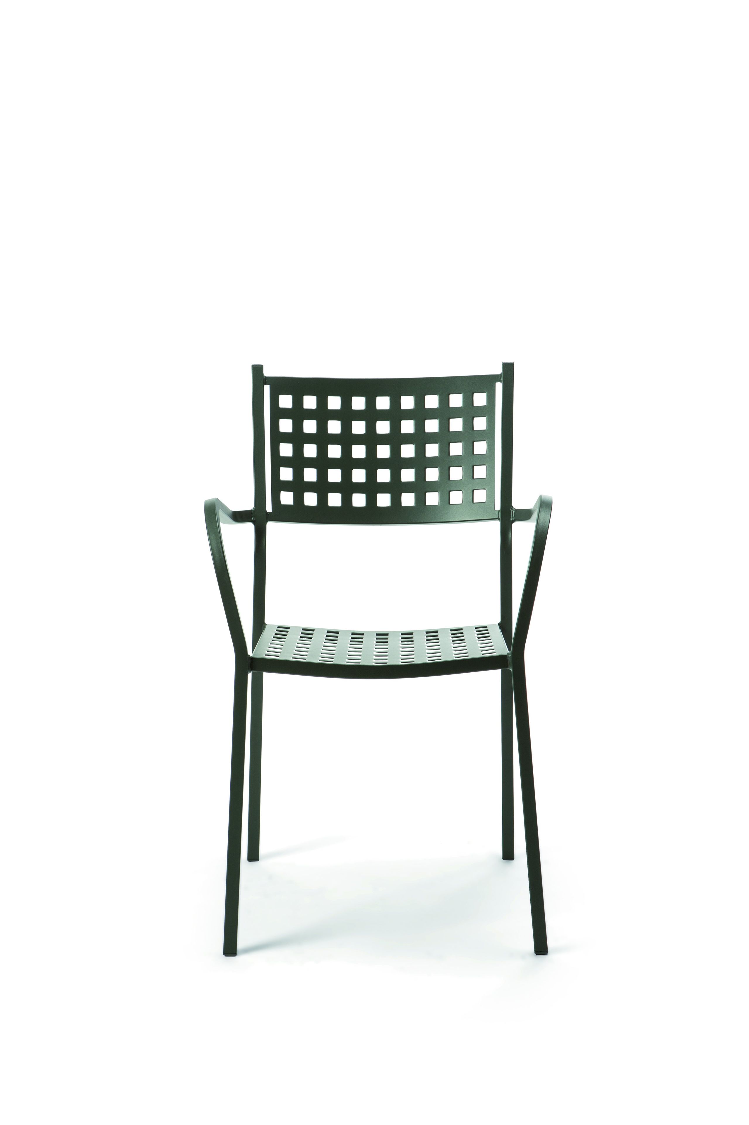 Металлический штабелируемый садовый стул с подлокотниками Vermobil ARCH-00097179 - Вид №1