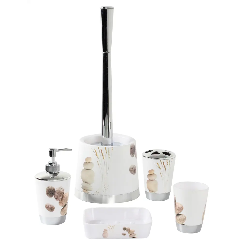 Ёршик для унитаза напольный Vidage «Курумы», пластик, цвет белый STLM-2169337 - Вид №1