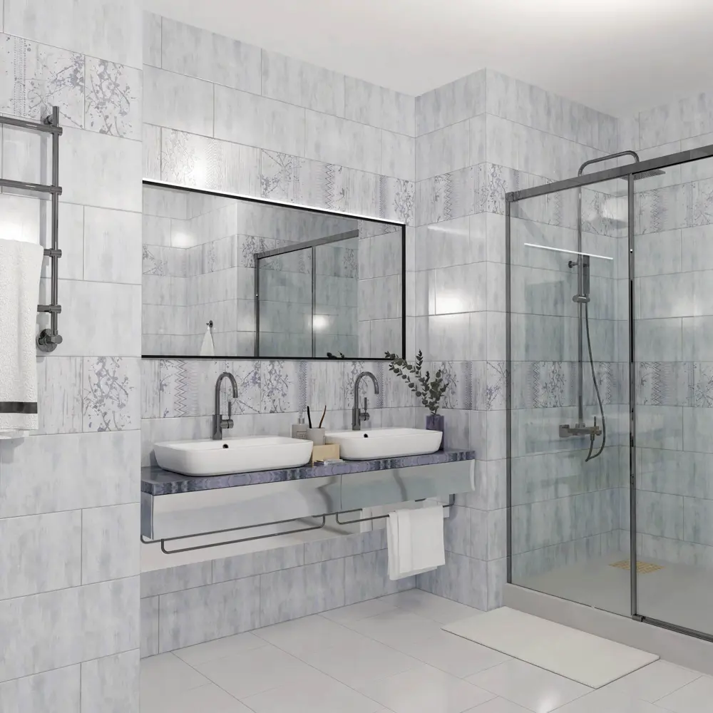 Плитка настенная Нефрит-Керамика Артис 50x25 см 1.625 м² цвет голубой STLM-2065990 - Вид №3