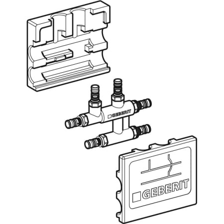 GEBERIT 612.319.00.5 Крестовина Geberit Mepla с изолирующим корпусом  - Вид №1