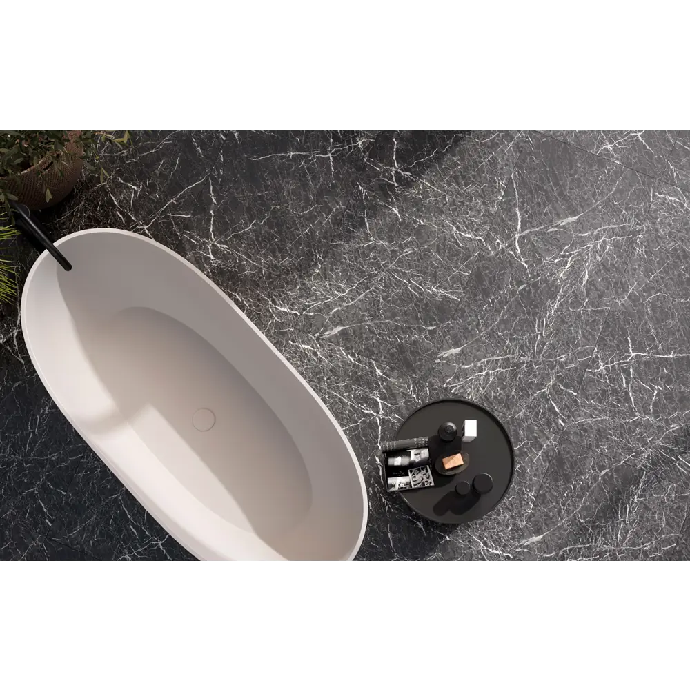 Grasaro Marble - керамогранитная плитка черный мрамор 60х120 см 89350031 STLM-0945917 - Вид №3