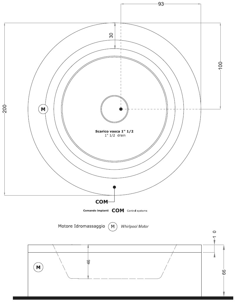 Gruppo Treesse Круглый пейзажный бассейн с гидромассажем Treesse ghost sun-id-1461433 - Вид №4