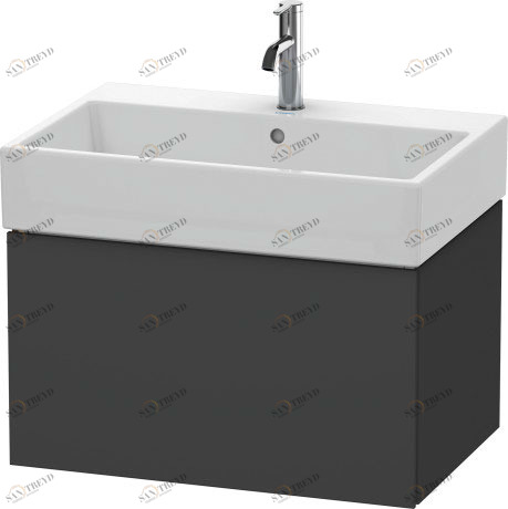LC617604949 Тумбочка подвесная L-Cube #LC6176 684 x 459 мм Графит матовый, декор Duravit