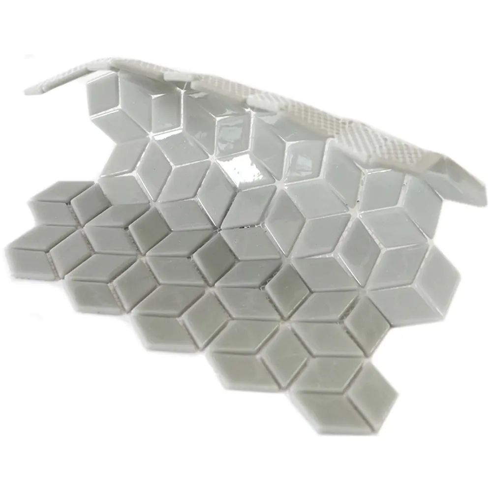 Мозаика стеклянная Natural STP-GR007-RMB 26x26 см цвет светло-серый Santreyd Steppa STLM-2167241 - Вид №3