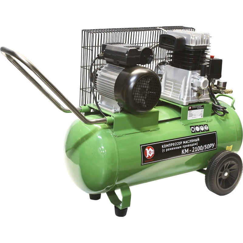 59439 Калибр Компрессор масляный с ременным приводом КМ-2100/50РУ 
