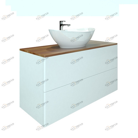 Orange Ot-100TuWOOD+O56 Тумба подвесная Otto c раковиной Олимпия 560. Белый sun-id-1517188