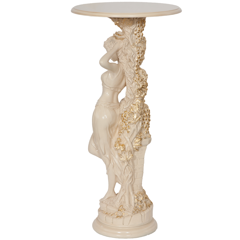13055+11486 Подставка декоративная Девушка с кувшином Айвори BOGACHO  - Вид №11