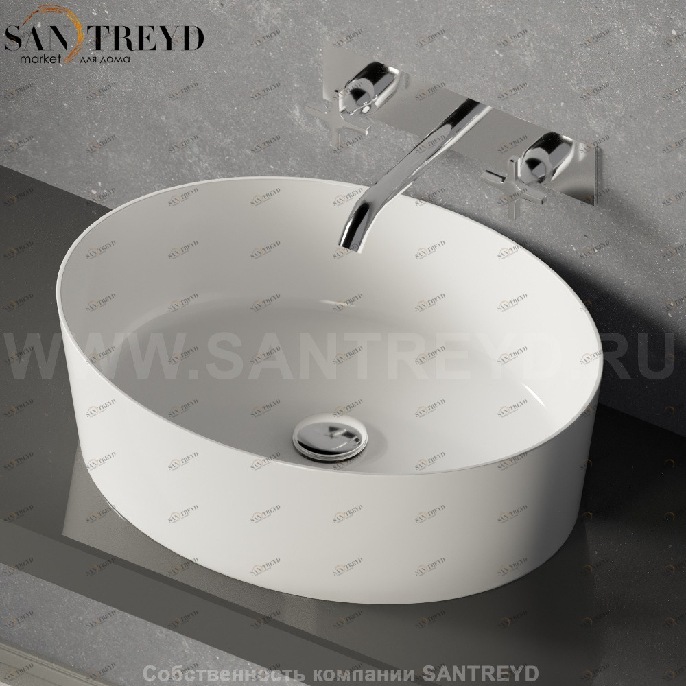 ACER0661ZA Накладная раковина на столешницу  овальная Agape 