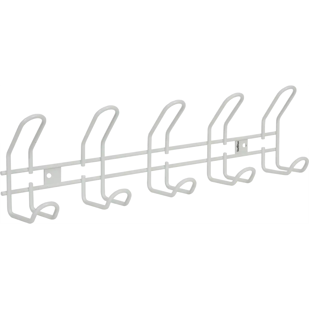 Вешалка настенная SHT-WH14-5 48.5х13 см, металл, цвет белый Sheffilton STLM-2126858