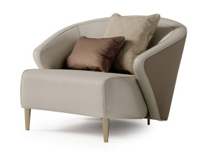 Кожаное кресло с подлокотниками