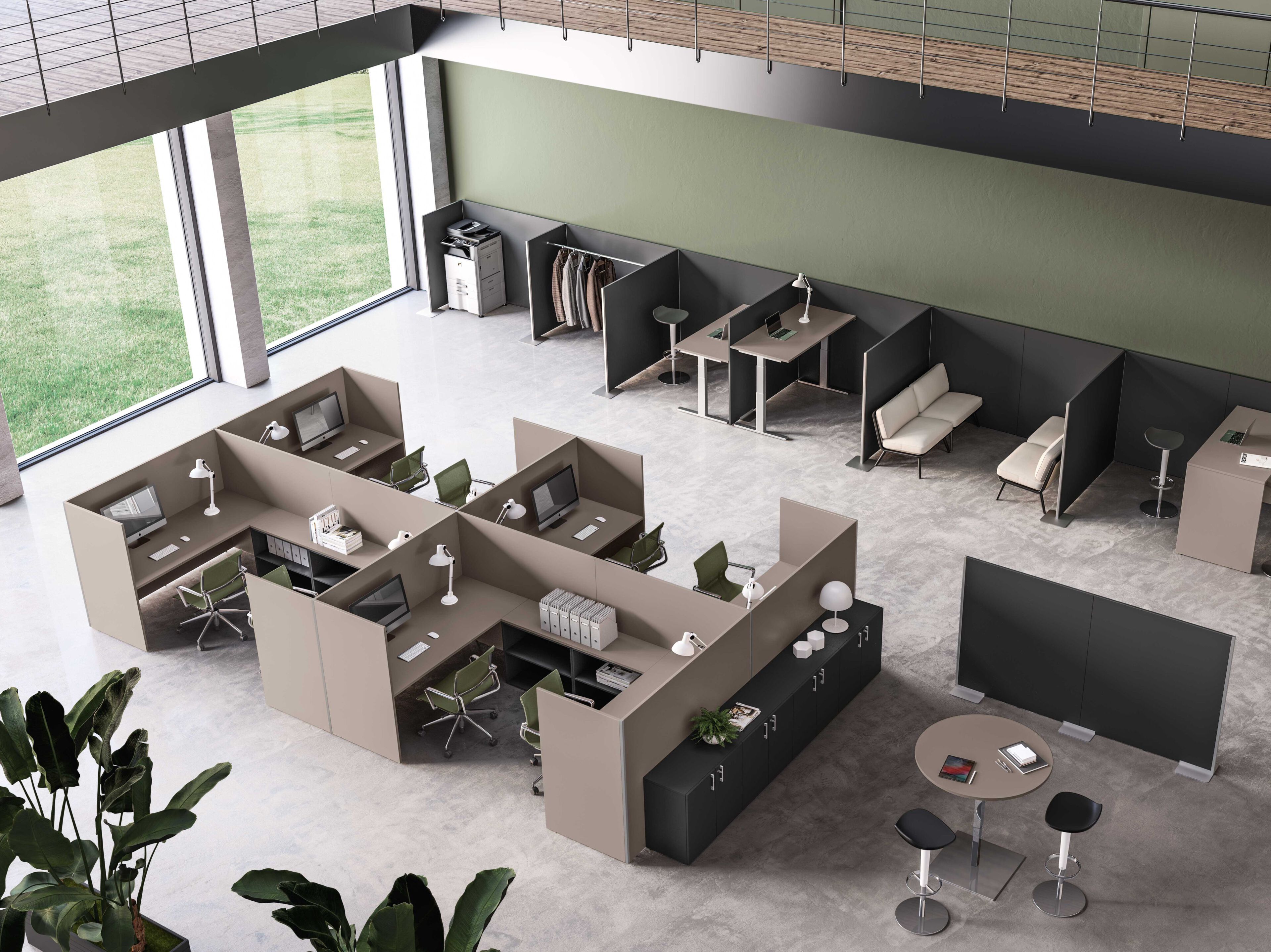 Многосторонний стол из меламина с разделительными панелями About Office Funny ARCH-00058458