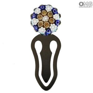 4038 ORIGINALMURANOGLASS Закладка для книг Миллефиори - муранское стекло OMG 4 см