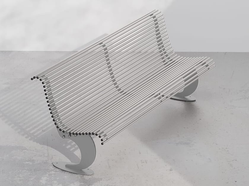 Оцинкованная стальная скамья со спинкой DIMCAR ARCH-00083989