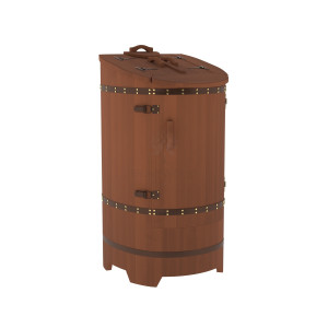 917 Фитобочка со скосом "Премиум" цвет вишня, покрытие тиковым маслом, фурнитура 064 Alyarus