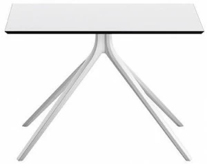 Albaplus Журнальный столик из стали с квадратной столешницей из нпл Momo