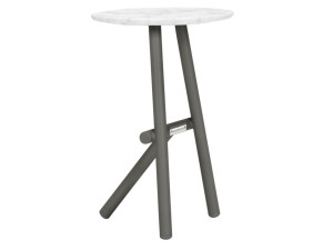 Круглый журнальный столик с мраморной или керамической столешницей