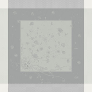 10611548 Garnier-Thiebaut Скатерть 155х155см "Дыхание" (серый) Ткань